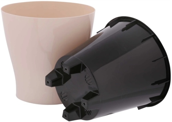 2. Горшок Лея 3,6л М7938 с автополивом, бежевый