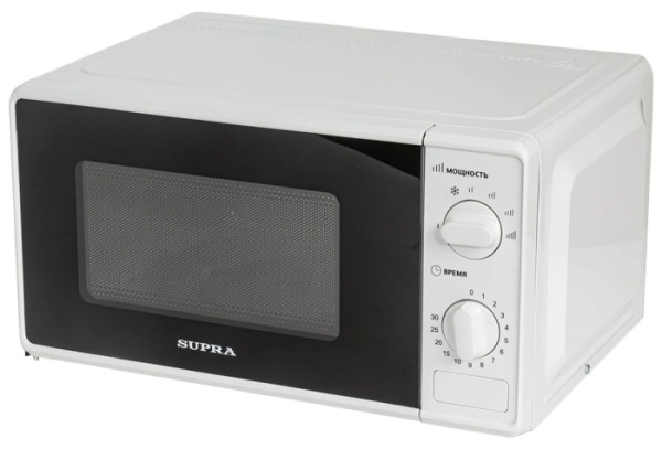 3. СВЧ SUPRA 20MW65 белый, 20л, 700Вт, механич.панель